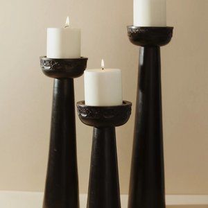 Dark Moghul Candle Holders - Handmade